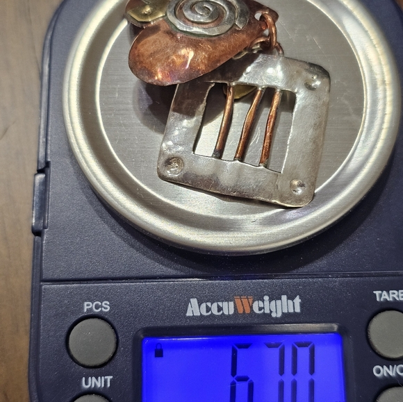 BOLIN “Caged Heart” Mixed Metal Earrings 925 Rare Artisan - Picture 14 of 14